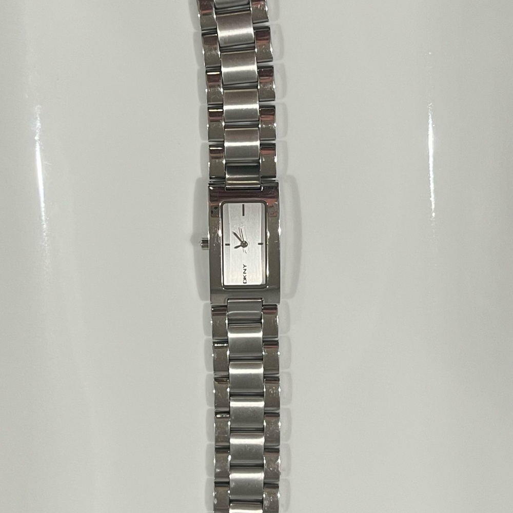 DKNY; Silver Tone; Stainless Steel Watch; Mint Condition; OG box & papers